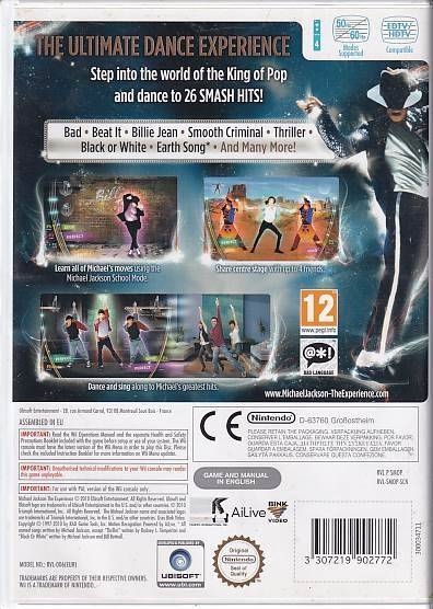 Micheal Jackson the Experience - Wii - (B Grade) (Genbrug)